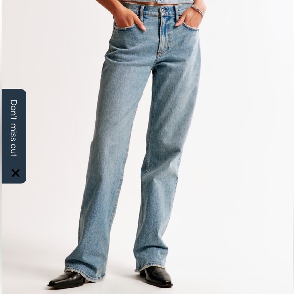 Abercrombie The Baggy Low Rise Jeans, Denim, 27 Long (4)